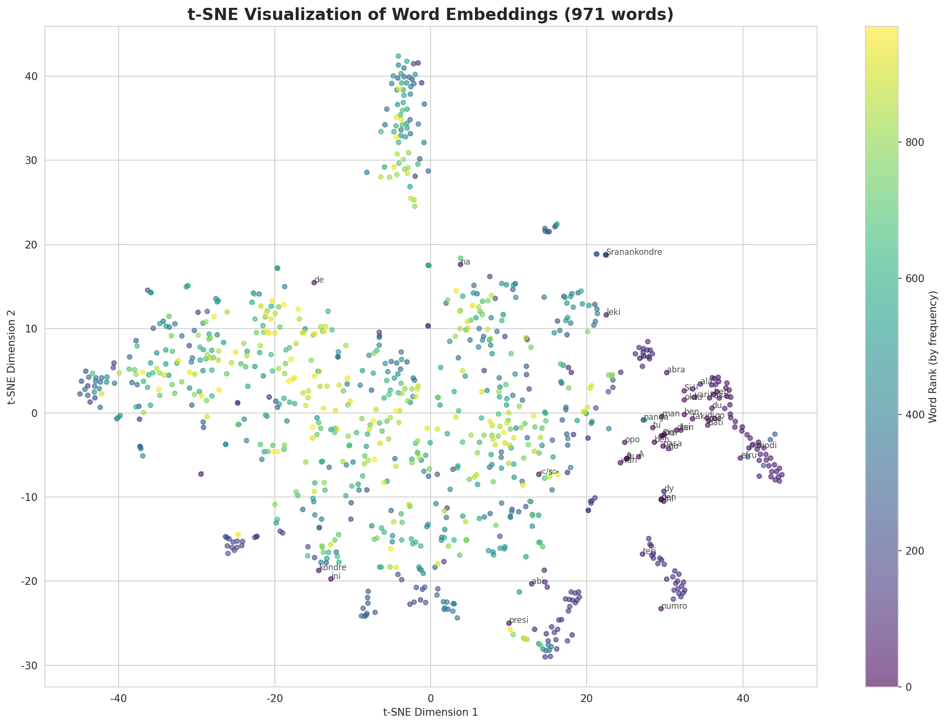 t-SNE Words