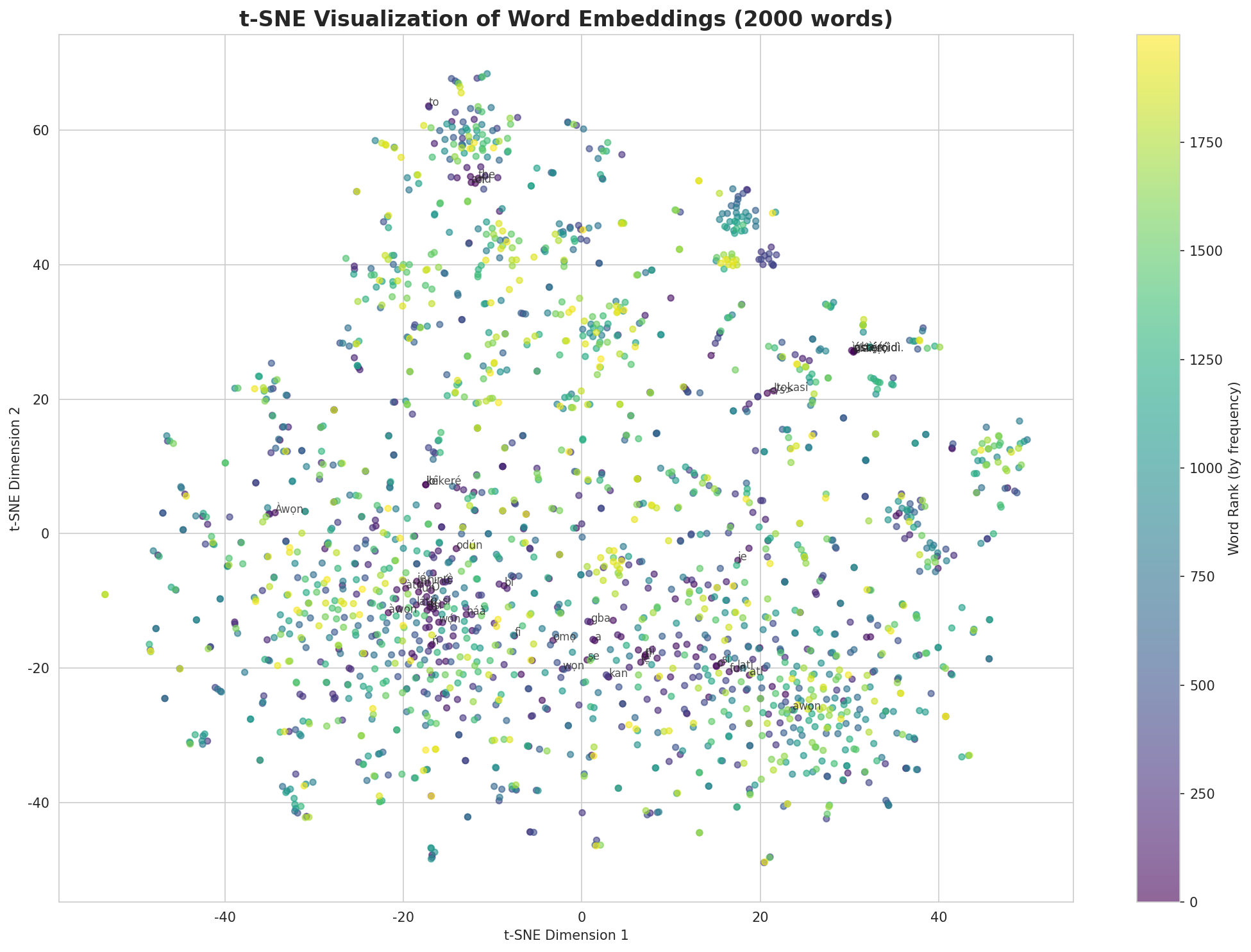t-SNE Words